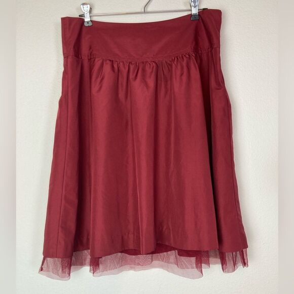 Limited burgundy ballerina skirt w/ netting or tulle at bottom🌹lined - Picture 1 of 9